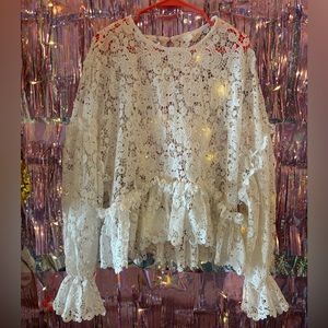 70s inspired peasant blouse